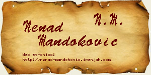 Nenad Mandoković vizit kartica